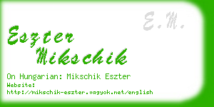 eszter mikschik business card